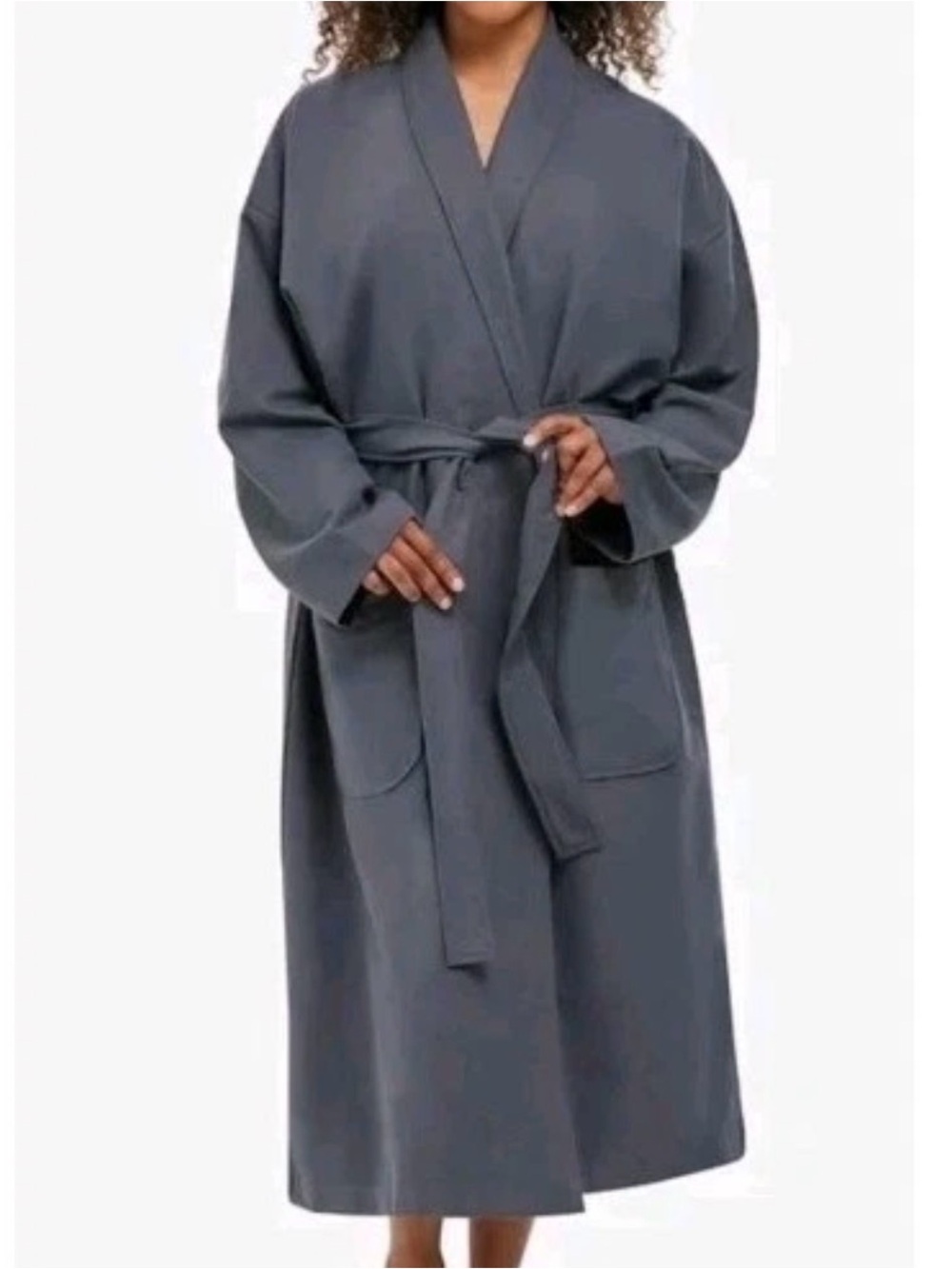 Monarch Cypress Microfiber Shawl Hotel Robe Absorbent Charcoal *No size Tag